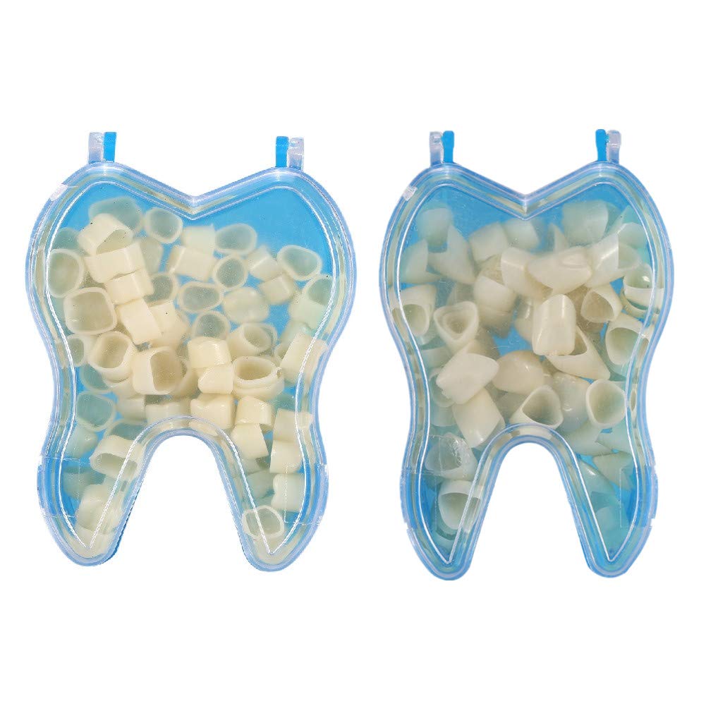 [Australia] - 100Pcs Dental Crown, 2Types Dental Teeth Temporary Realistic Oral Care Anterior Molar Teeth Crown (Front + Posterior Teeth) Front + Posterior Teeth 