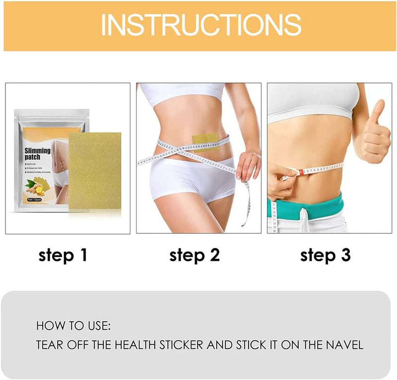 [Australia] - DTWa weight loss patches 10pc Inhibit fat absorption slimming Natural Plant Formula slim patch Suits Sensitive Skin 