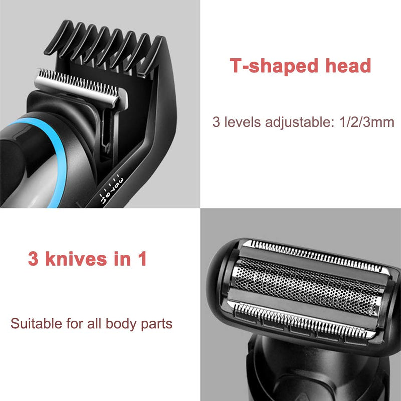 [Australia] - Mini Kitty All-in-one Beard Trimmer Hair Clipper 5 In 1 Mens Cordless Hair Mustache Trimmers Hair Cutting Groomer Kit Precision Detail Trimmer USB Rechargeable For Kids Dad Husband Gift Family 