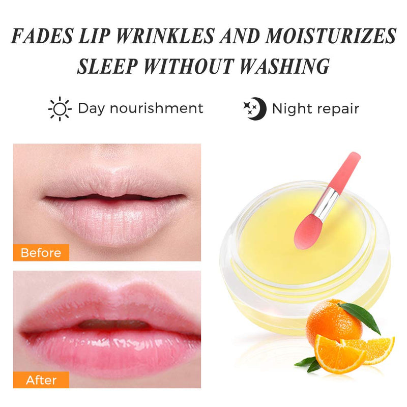 [Australia] - Lip Scrub, Lip Treatment Soothing Moisturizing Lip Mask for Chapped and Cracked Lips, Younger Looking Lips Overnight, Restore & Plump Dry, Anti-Wrinkle, Anti-Aging, Exfoliating Lip Cream (Orange) Orange 