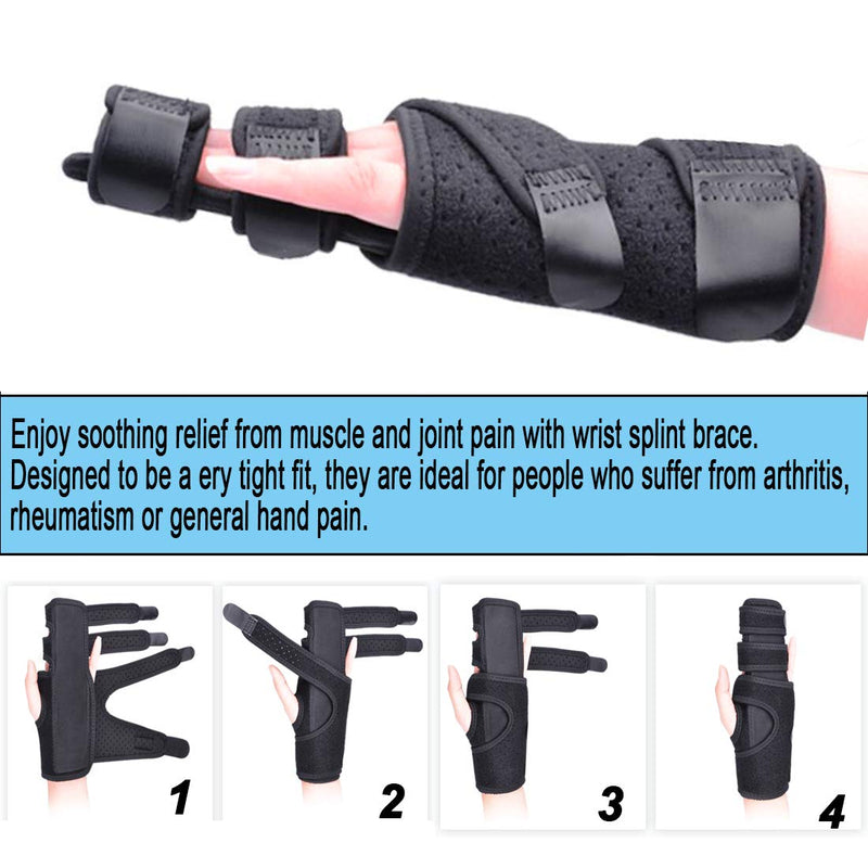 [Australia] - Footsihome Trigger Finger Splint for Two or Three Finger Support, Finger Brace Wist Immobilizer for Broken Joints, Sprains, Contractures, Arthritis, Tendonitis and Pain Relief Hand Right 