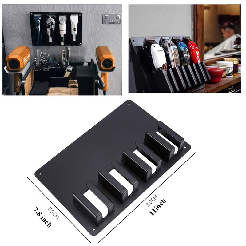 [Australia] - Barber Work Station Clipper Holder, Barber clipper keeper, Barber Clipper Organizer. (Black Wall mount) Black Wall mount 