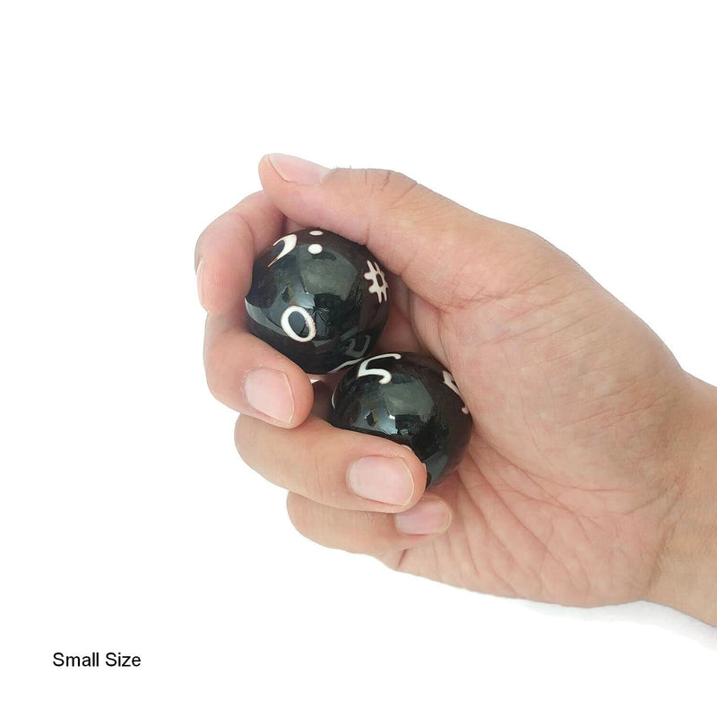 [Australia] - Top Chi Music Baoding Balls with Bamboo Stand. Chiming Chinese Health Balls for Hand Therapy, Exercise, and Stress Relief (Small 1.4 Inch) Small 1.4 Inch 