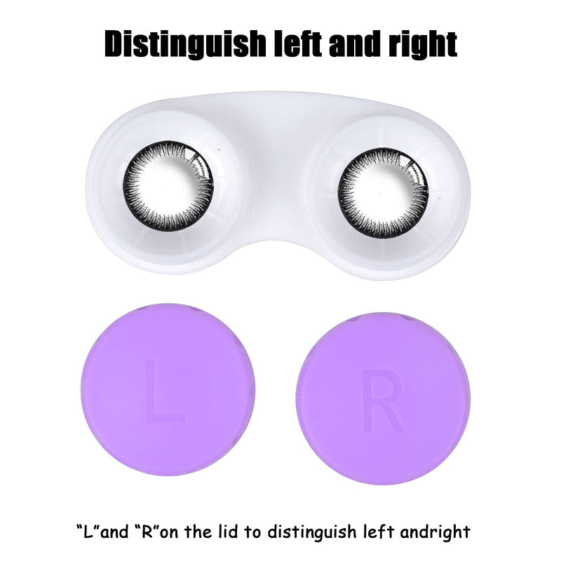 [Australia] - Jinlaili 20PCS Travel Contact Lens Cases, Portable Contact Lens Holder, Box Left/Right Eyes Contact Lens Container, Mini Box Container Leak Proof Eye Contact Case for Travel Home, 4 Colors 