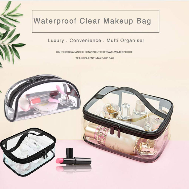 [Australia] - Comestic Travel Bag Portable Bathroom Makeup Wash Bag for Girls Women Lady Men Boy Fashion Storage Electronics Accessories Organizer Large Capacity Pouch, Clear 