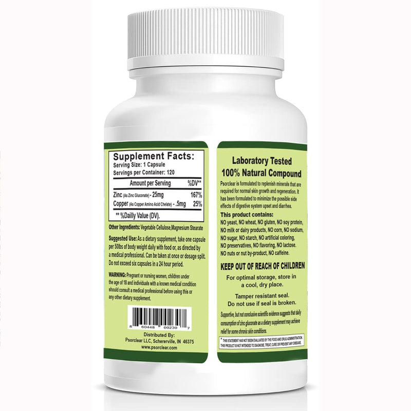 [Australia] - Psorclear-Psoriasis & Eczema Treatment | A Proven Effective and All-Natural Treatment for Psoriasis Eczema & Rosacea Relief That Works (120 Count Bottle) 