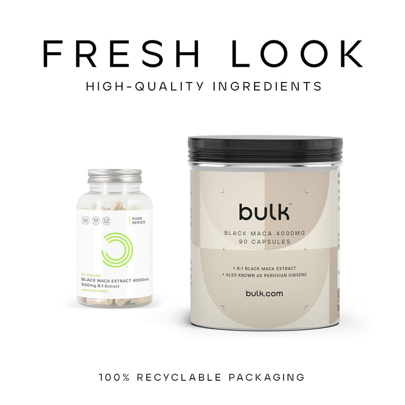 [Australia] - Bulk Black Maca Capsules, 4000 mg, Pack of 90, Packaging May Vary 90 Count (Pack of 1) 