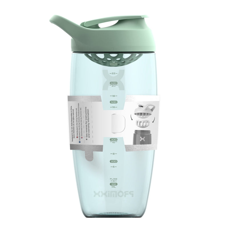 [Australia] - PROMiXX Shaker Bottle - Premium Protein Shaker Bottle for Supplement Shakes - Easy Clean, Durable Cup (700ml, Seagrass Green) 700ml 