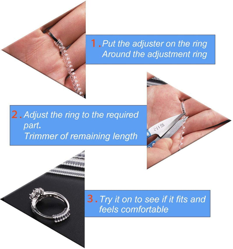 [Australia] - Eiito Ring Size Adjuster Invisible (6 Packs), Reducer Ring Guard for Loose Rings (Set of 4 Sizes) Ring 12 