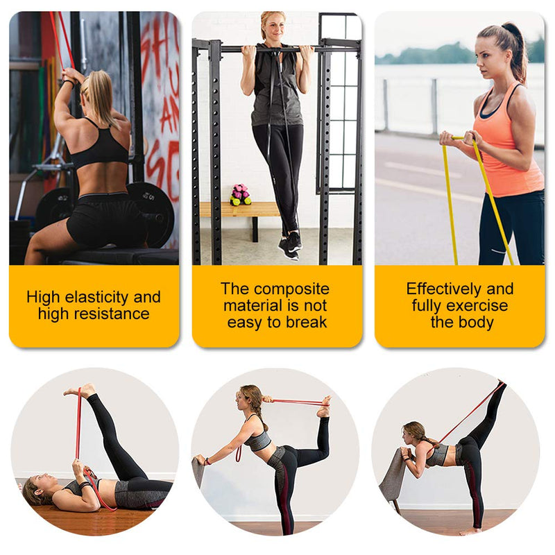 [Australia] - Victoper Resistance Bands –Exercise Bands Set, Fitness Stretch Bands Resistance Set Fit for Men/Women, with 3 Fitness Tubes, Door/Wall Anchor/Carry Bag 