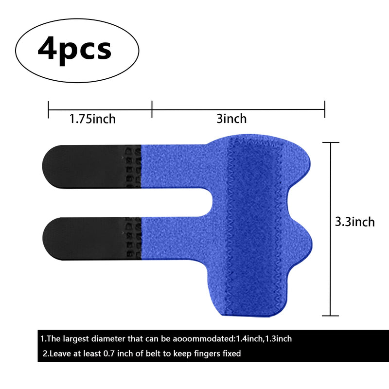 [Australia] - LUTER 4 Pcs 4Colors Finger Splints Finger Straightener Finger Support Finger Stabilizer Brace for Broken, Strained, Sprained, Swollen Fingers, Arthritis or Tendinitis 