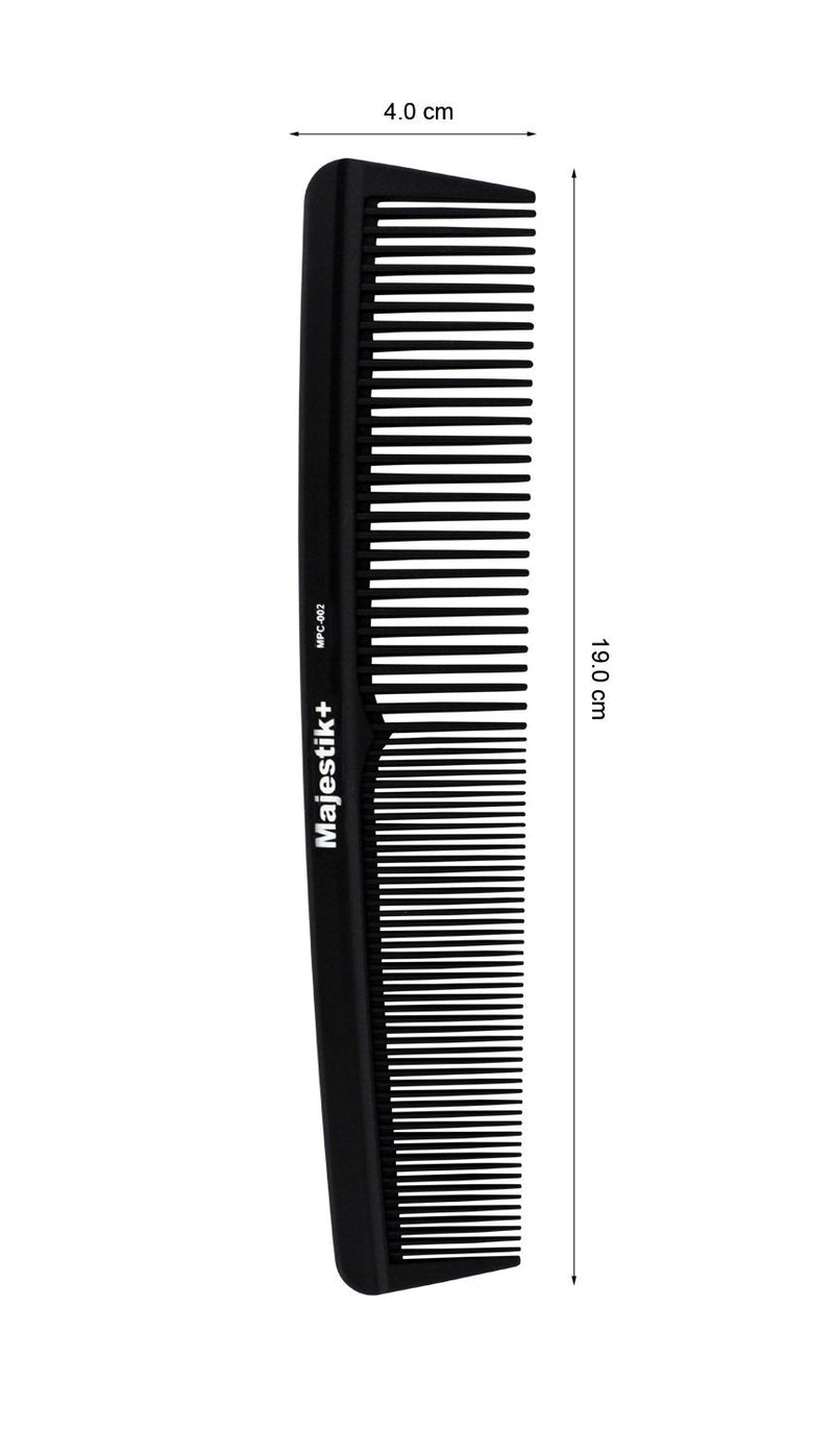 [Australia] - Hair Comb- a Professional Hairdressing Carbon Fibre Comb, Master Barber and Salon Comb, Anti Static, Heat Resistant, Strong & Durable, Medium and Fine Tooth in Black 