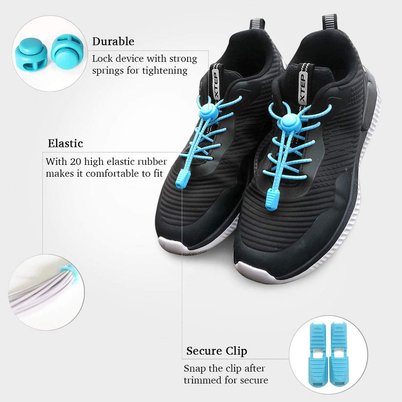 [Australia] - Hilelife Elastic No Tie Shoelaces - Non Tying Active Stretchy Laces Running Shoe Laces With Reflective String and Locks For Sneakers Pink 1 