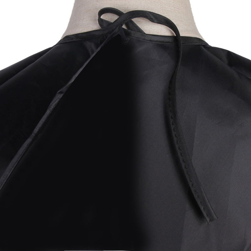 [Australia] - TraderPlus 2 Pack Nylon Salon Hair Cutting Cape Barber Gown Hairdressing Hairdressers Apron Black 