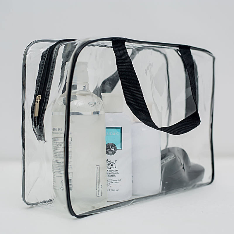 [Australia] - Clear Toiletry Bags, 2 Pcs Large Storage Makeup Bags Waterproof Transparent Cosmetic Gags for Travel 