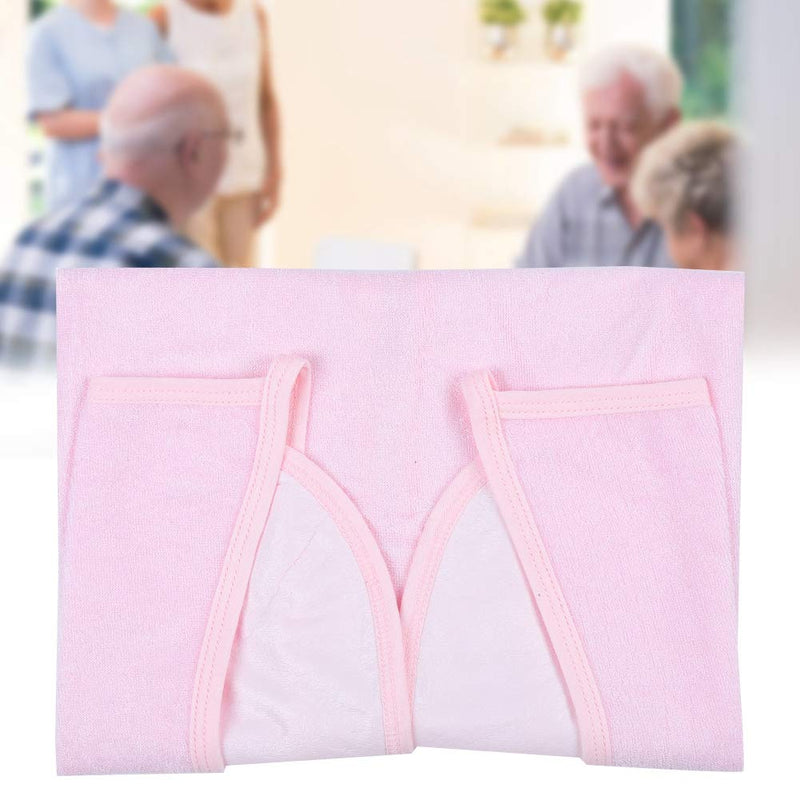 [Australia] - 2 Color 3 Size Adult Bib, Elderly Waterproof Bib, Adult Mealtime Saliva Towel Dining Apron Clothes Bamboo Protector (M-Light Pink) M Light Pink 