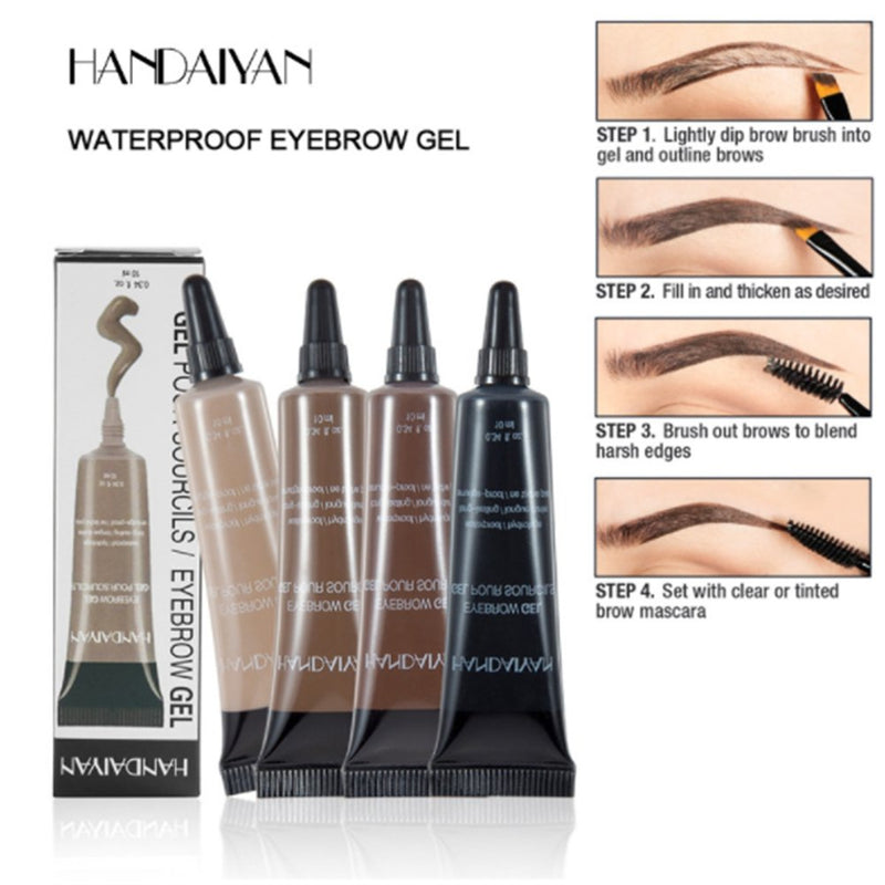 [Australia] - Professional Eyebrow Gel Waterproof Instant Eyebrow Dye Colour Tint with Brush Makeup Tools (1#) 