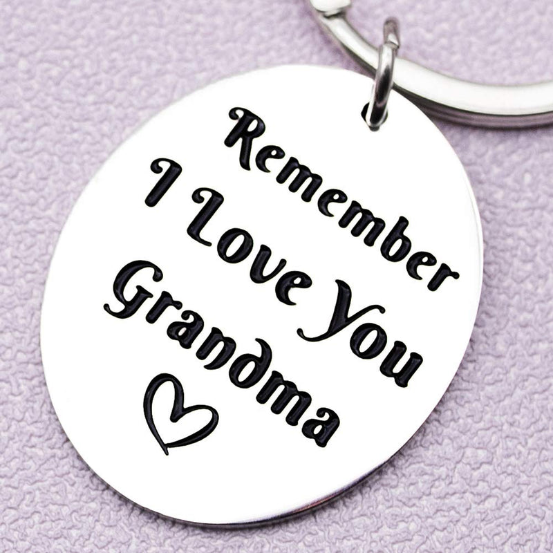 [Australia] - Grandma Keychain Gift for Grandmother from Granddaughter Grandson Grandchild- Remember I Love You Grandma -Wedding Gifts Mother Bride Groom for Mother's Day Christmas Birthday Jewelry 