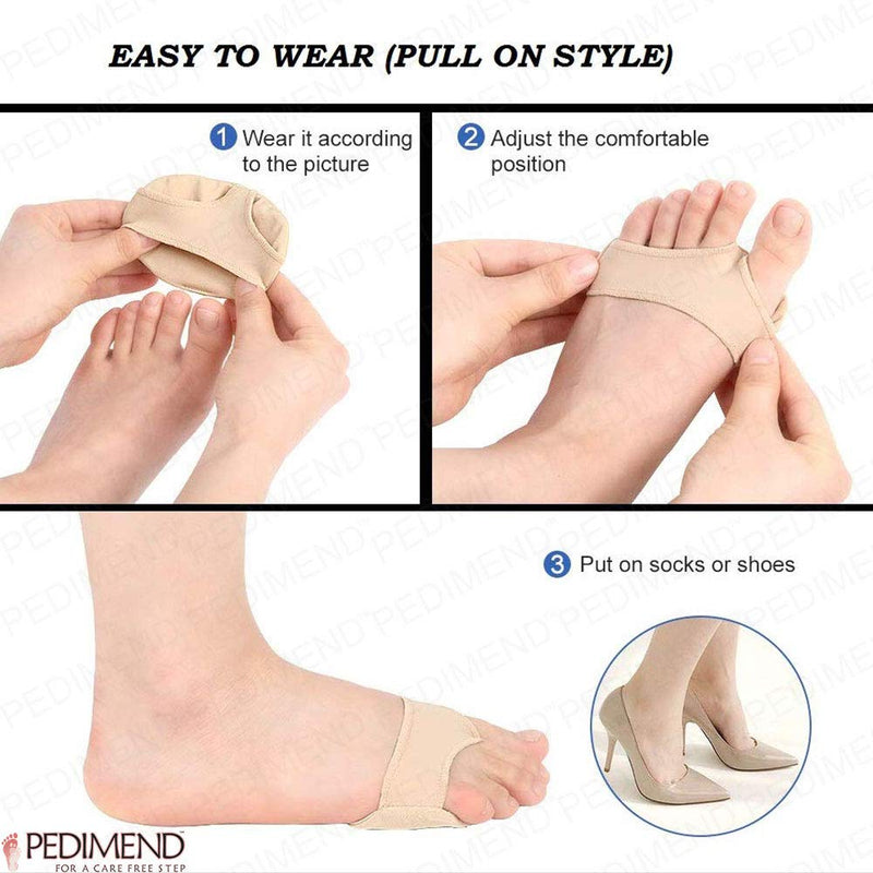 [Australia] - Pedimend Mortons Neuroma Pads | Forefoot Metatarsal Cushion Support | Sesamoiditis Gel Foot Pads | Gel Foot Cushion Insoles for Ball of Foot Pain | Fat Pad Atrophy 