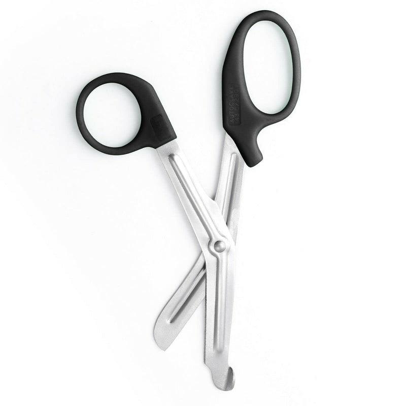 [Australia] - Utility Bandage Fire Rescue Tuff Cut Scissor First Aid Nurse Paramedic Trauma Shears First Aid Medical Scissors CE (Black 5.5) Black 5.5 