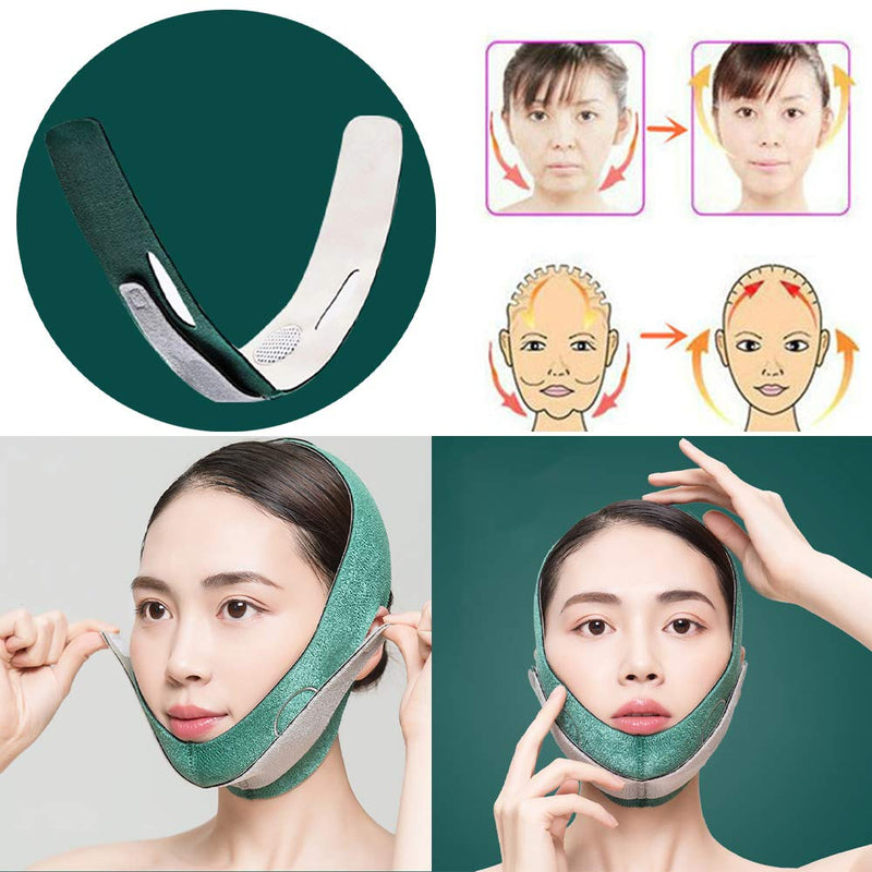 [Australia] - Face Slimming Bandage,Facial Slimming Strap,Graphene Face Slimming Bandage Reduce Double Chin Thin Face Anti Wrinkle Facial Massager Face-Lift Belt 