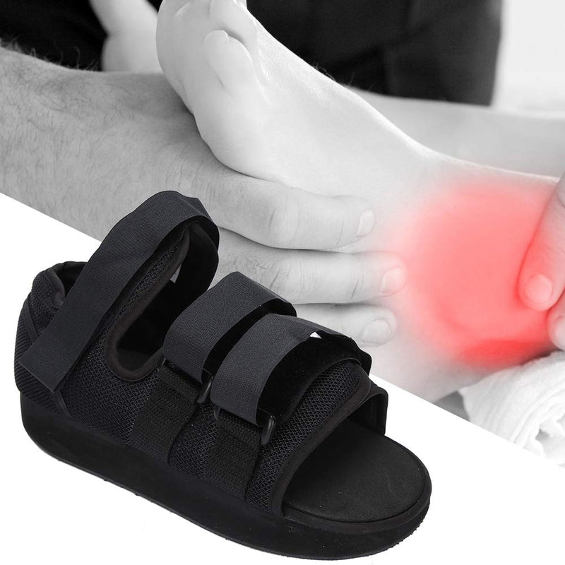 [Australia] - Post Op Shoe for Broken Toe, Ankle Leg Brace Support Foot Orthotic Corrector Plantar Splints Fastening Guard Ankle for Pain Relief and Sprain Recovery (M-Schwarz) Medium schwarz 