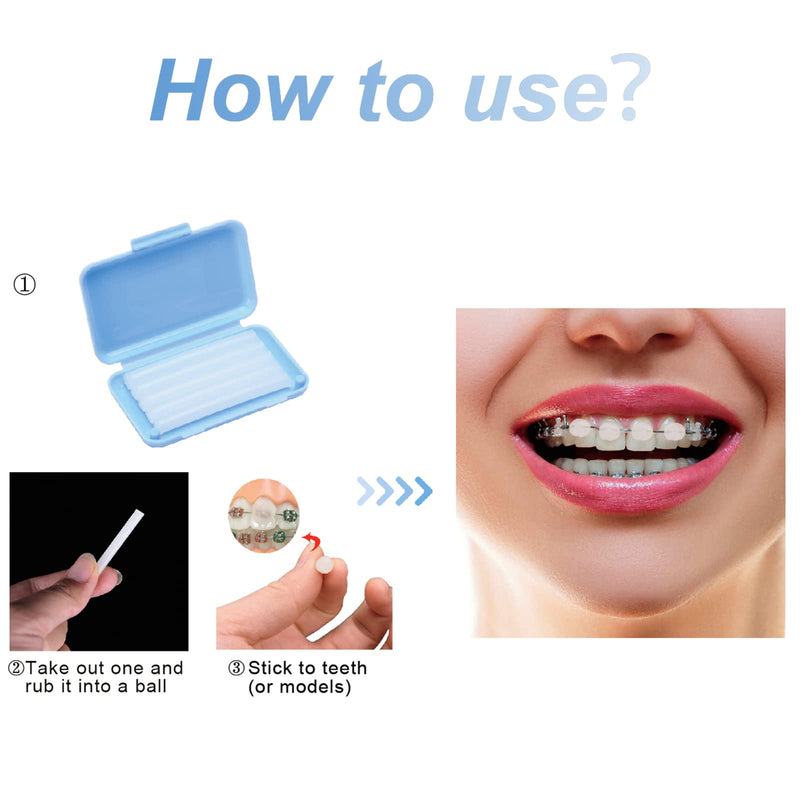 [Australia] - MIBICIRI 10 Boxes Dental Wax for Braces, Dental Cement Orthodontic Care Kits for Braces Protection Pain Relief (10 Boxes) 