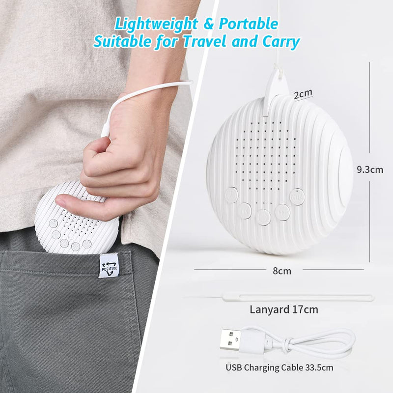 [Australia] - URAQT White Noise Machine, 10 Soothing Nature Sounds Therapy Portable Sleep Sound Machine, Mini Sound Machine for Baby Kids Adults, USB Rechargeable Baby Sleep Machine with 3 Timer Memory Functions 