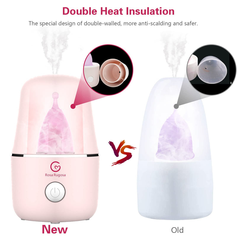 [Australia] - ROSA RUGOSA® Menstrual Cup Sterilizer, Steamer Cleaner 3-in-1 for Cleans, Dries, and Stores Your Period Cup- Auto Shut-Off- Leak-Free - Eliminates up to 99.9% 
