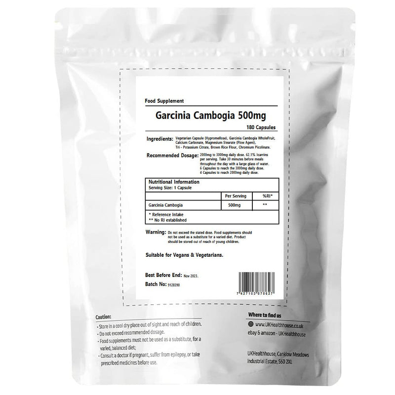 [Australia] - Garcinia Cambogia - 180 Capsules - 2000mg Daily Dosage - Premium Quality Supplement 
