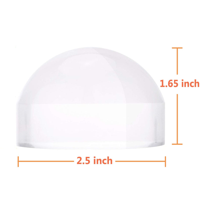 [Australia] - MAGDEPO 4X Acrylic Dome Magnifier 2.5 inch Crystal Clear Paperweight with Card Size Magnifying Sheet for Blueprints, Maps, Newspapers, Hobbies, etc. 