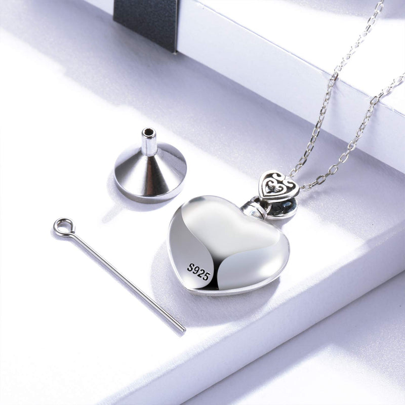 [Australia] - STROLLGIRL | “Forever in My Heart” Sterling Silver Urn Memorial Necklace | Cremated Ashes Pendant Holder Forever in my heart 