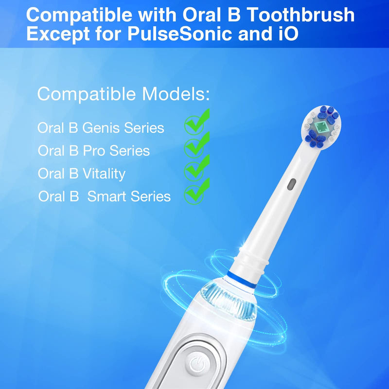 [Australia] - REDTRON Replacement Brush Heads, 16Pcs Toothbrush Heads, Works with Floss, Sensitive, Precision, Whitening White 
