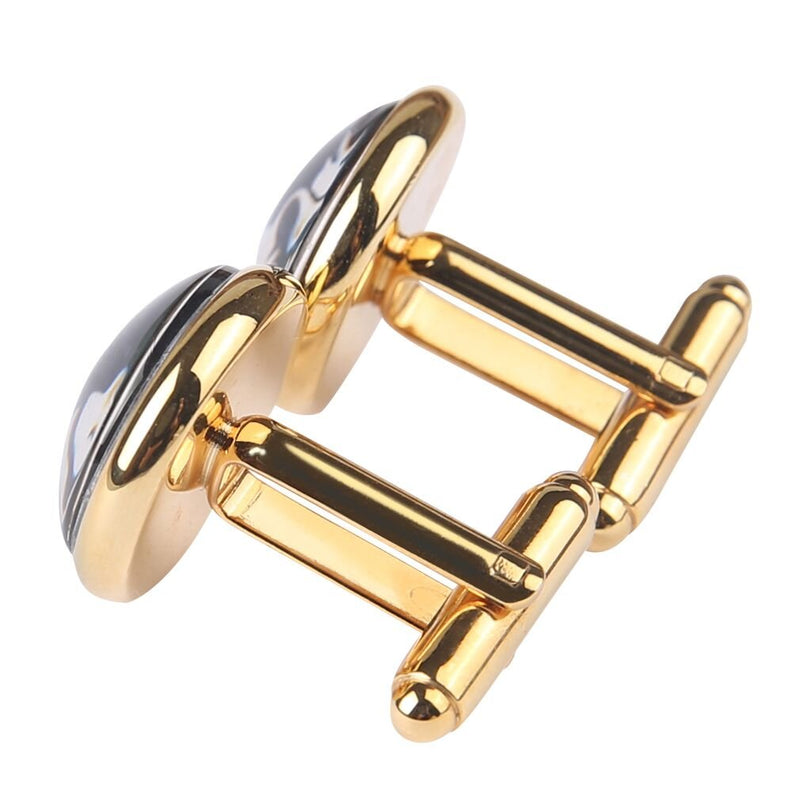 [Australia] - ZUNON World Map Cufflinks Wedding Vintage Personalised Gifts Father Grandfather Dad Tie Clip Blue World map Cufflinks and tie clips gold 