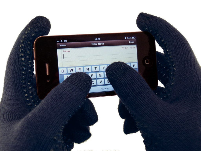 [Australia] - TouchAbility Grip Touchscreen Gloves (Navy Blue, Large) 