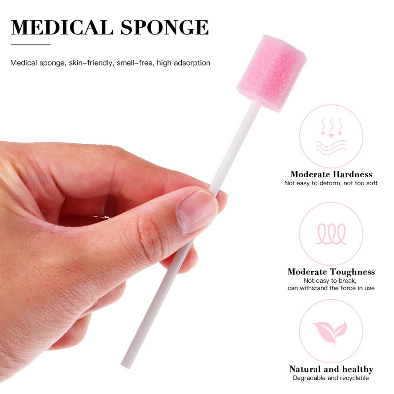 [Australia] - Artibetter 100pcs Disposable Dental Swabs Portable Mouth Sponge Sticks One Time Use Oral Care Swab Sticks Mouth Cleaner 
