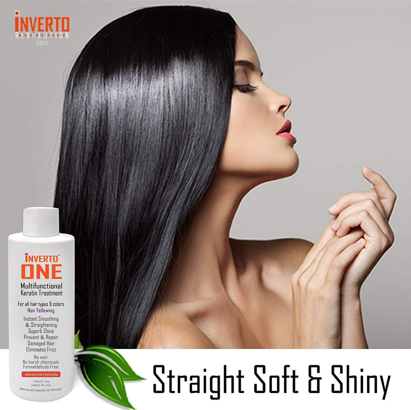 [Australia] - INVERTO ONE 180ml for Long Hair Complex Brazilian Keratin Hair Blowout Treatment Professional Results Straighten and Smooths hair Formaldehyde-Free Queratina Keratina Brasilera Tratamiento Keratin 