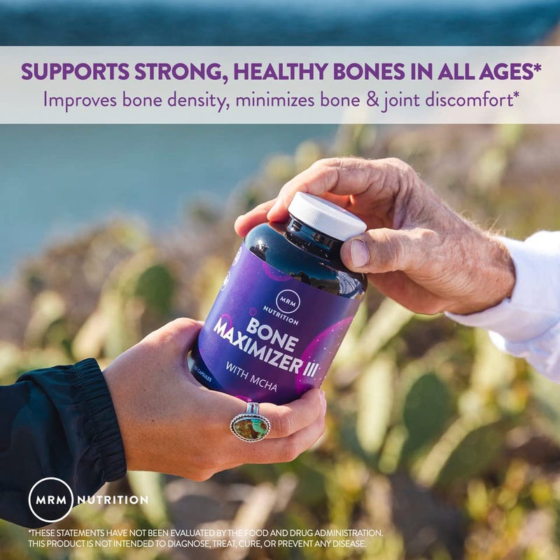 [Australia] - MRM Nutrition Bone Maximizer® III | with MCHA + Vitamin D3 + Vitamin K2 | Bone Health | High Potency | Key Vitamins and Minerals for Bones | 50 Servings 