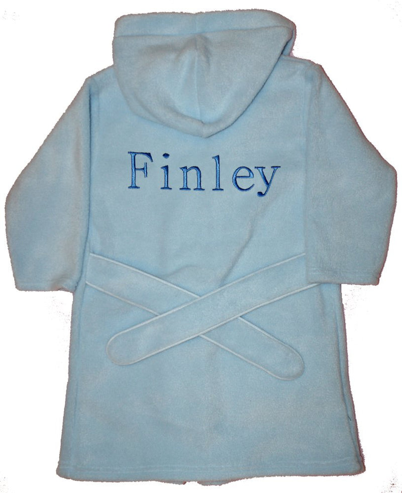 [Australia] - Boys Captain Barnacle Personalised Super Soft Fleece Dressing Gown 1-2 Years. Blue 