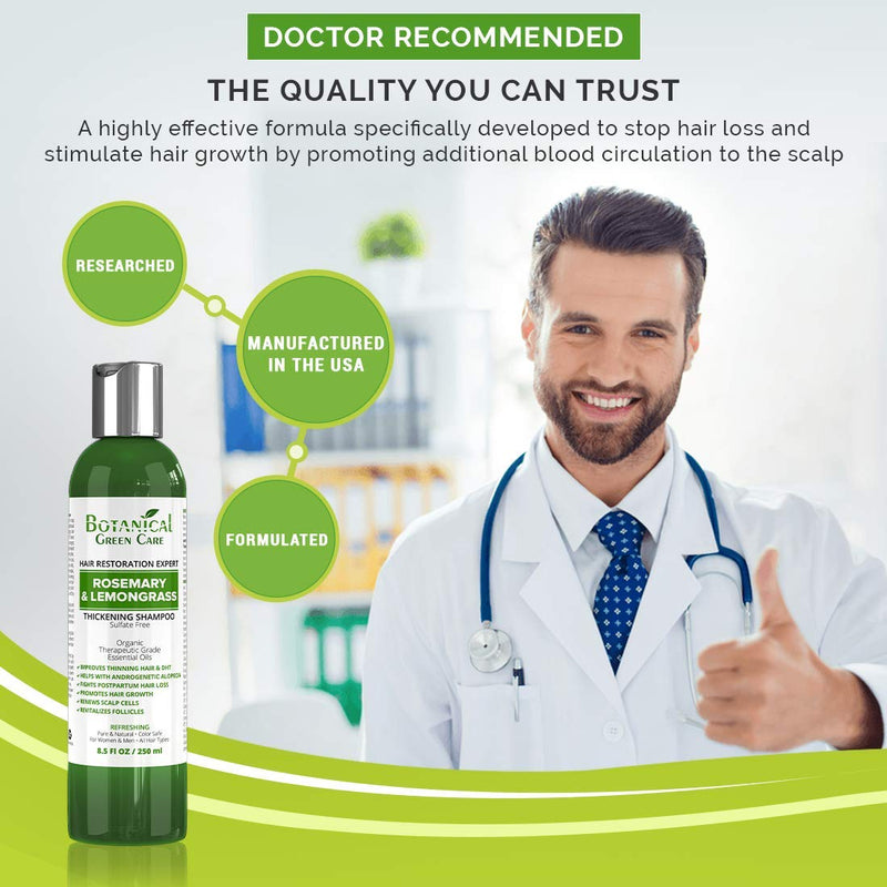 [Australia] - Hair Growth / Anti-Hair Loss Sulfate-Free Shampoo “Rosemary & Lemongrass”. Alopecia Prevention and DHT Blocker. Doctor Developed. NEW 2018 FORMULA! 