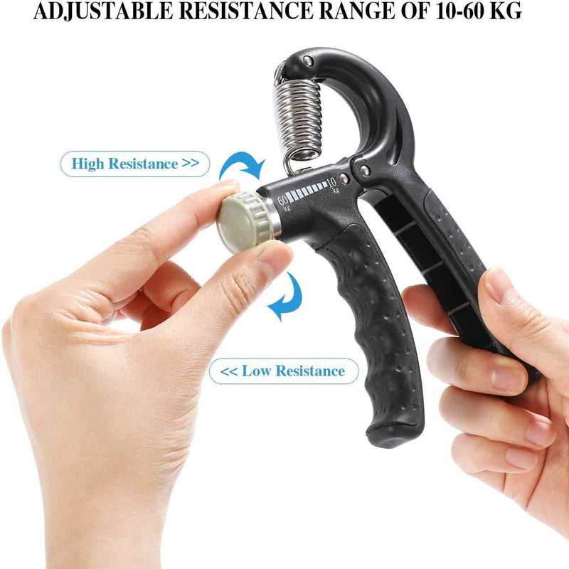 [Australia] - Pubiao Hand Strengtheners Adjustable Hand Grip Exerciser (10-60kg) for Hand Squeezer Forearm Grip Finger Exercise For Men, Women, Seniors, Teens 1 pack 