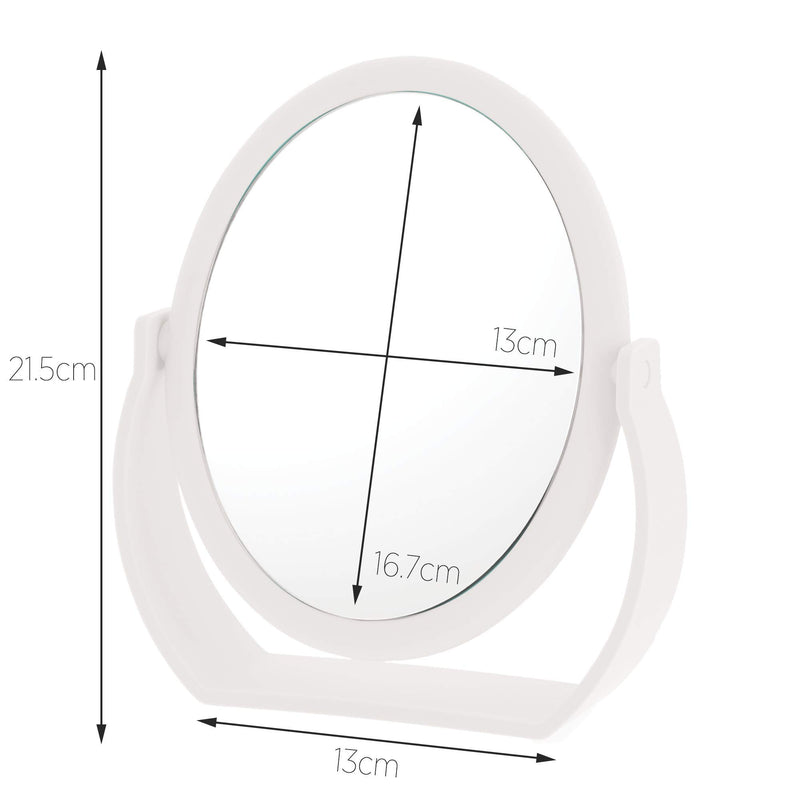 [Australia] - Danielle 7X Soft Touch Oval Vanity Mirror, White (D1068WT) 