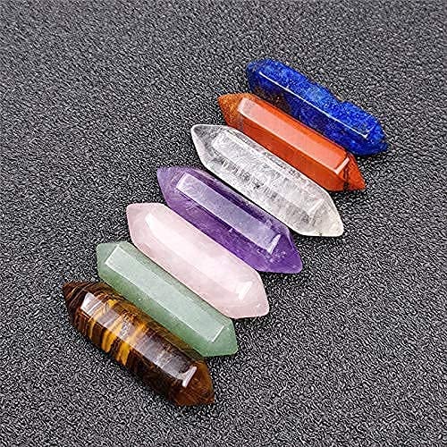[Australia] - Premium Healing Crystals Kit in Gift Box - 7 Chakra Set Tumbled Stones, 7 Chakra Stone Set Meditation Stone Yoga Amulet With Gift Box 