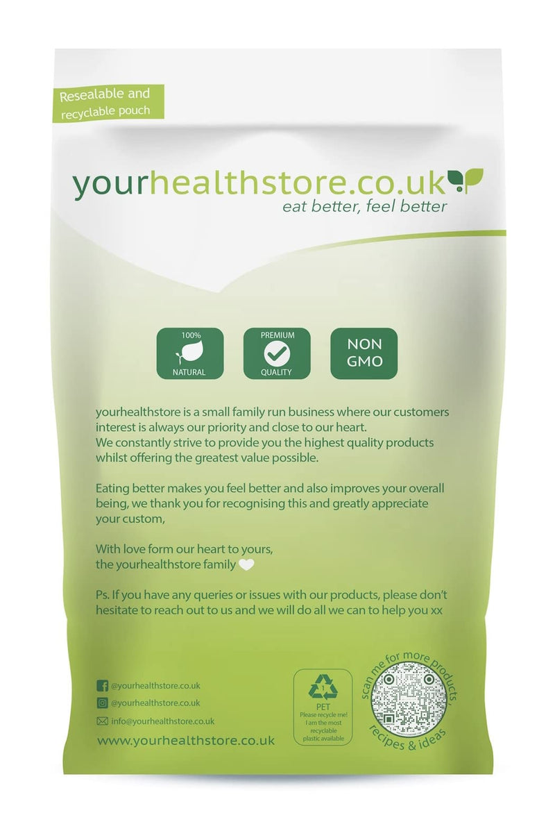 [Australia] - yourhealthstore Whole Psyllium Husks 500g, Non GMO, Gluten Free, High in Fiber, Vegan, Husks Not Powder, (Recyclable Pouch) 
