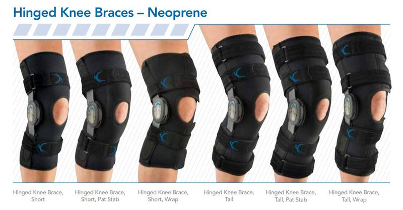 [Australia] - United Ortho 300250-03 Tall Neoprene Wraparound Hinged Knee Support Brace, Small Black 