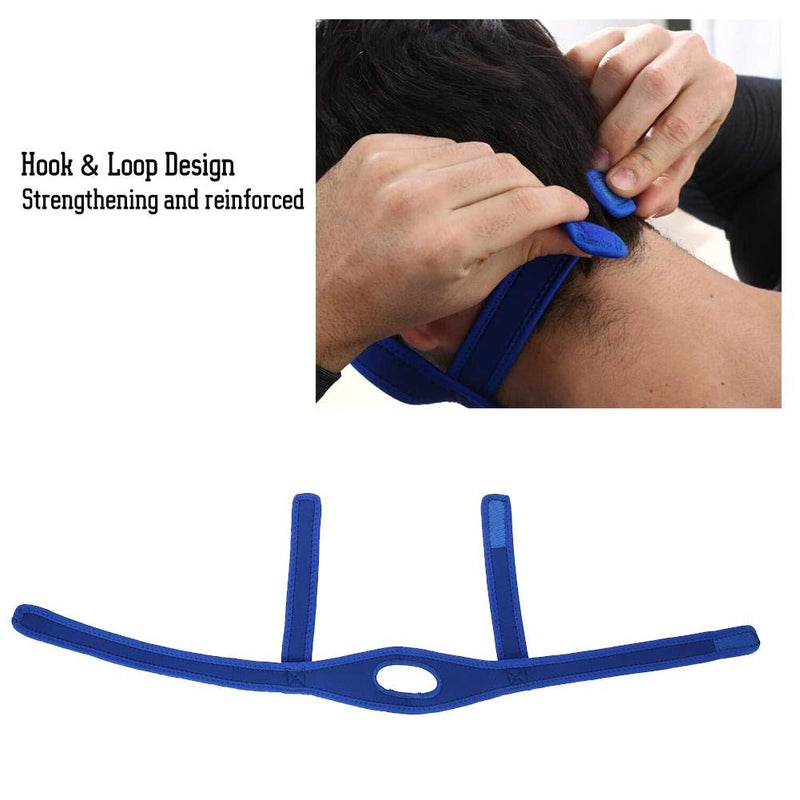[Australia] - 2 Colors Anti Snoring Strap, Unisex Sleeping Stop Snoring Strap Belt, Headband Jaw Support Belt, Adjustable Comfortable Breathable Washable Anti Snoring Bands for Men and Women(Blue) Blue 