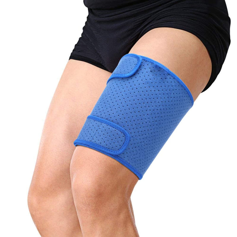 [Australia] - Thigh Brace Support, Adjustable Thigh Wraps Breathable Neoprene Hamstring Wrap Compression Sleeve for Pulled Groin Muscle, Quadricep, Tendinitis, Sprains 