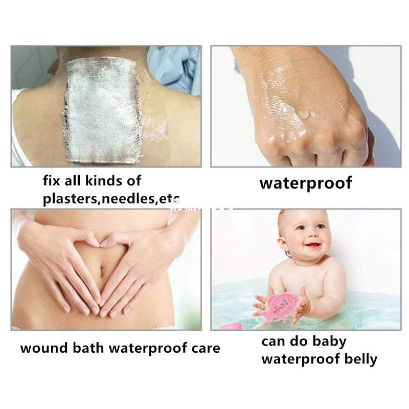 [Australia] - 50 Pcs Waterproof Transparent Adhesive, Wound Dressing Tape Fixer Plaster Stretch Fixation Tape Tattoo Aftercare Bandage （10cmX12cm） 