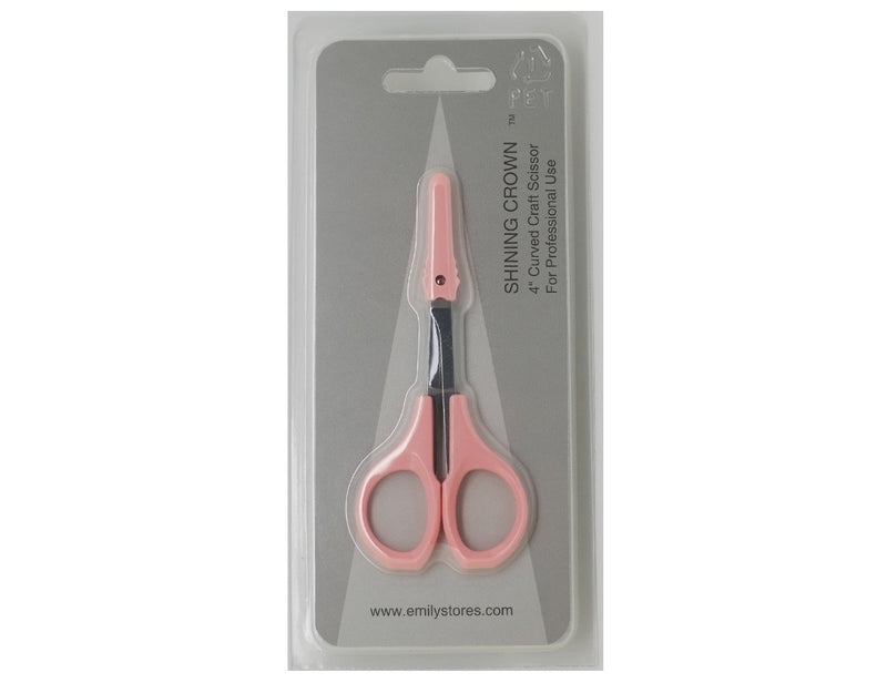 [Australia] - EMILYSTORES 4 Inches Curved Craft Scissors For Eyebrow Eyelash Extensions Stainless Steel 1PC 