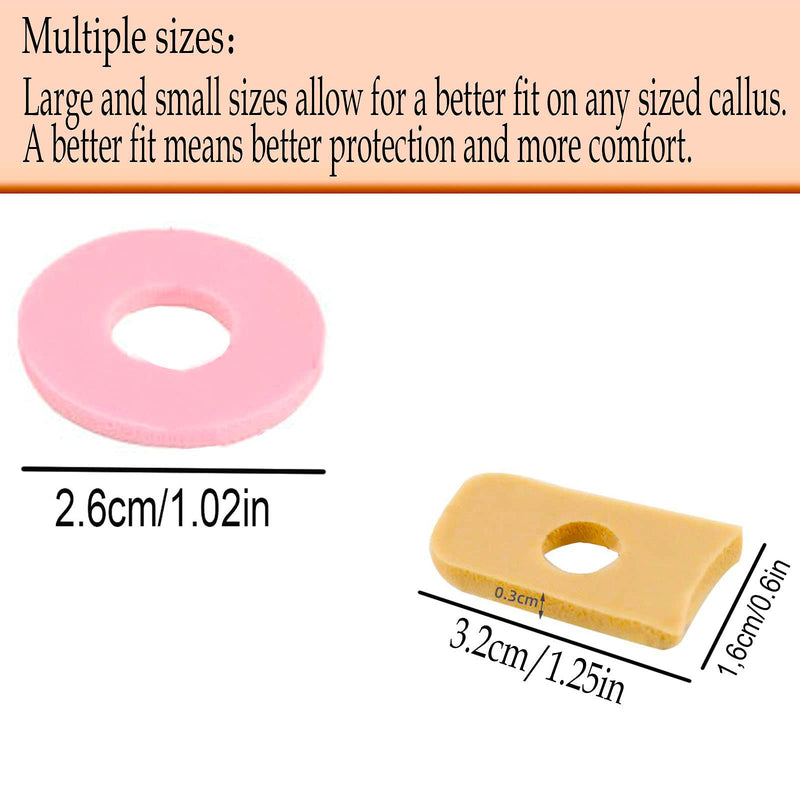 [Australia] - Reppkyh 96 Pieces Self Adhesive Foam Callus Cushions Toe Pads,Corn Pads Rubbing on Shoes, Reduce Foot and Heel Pain Pinky+ Nude 